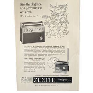 Vintage 1960 Zenith Elegance and Performance Ad Advertisement